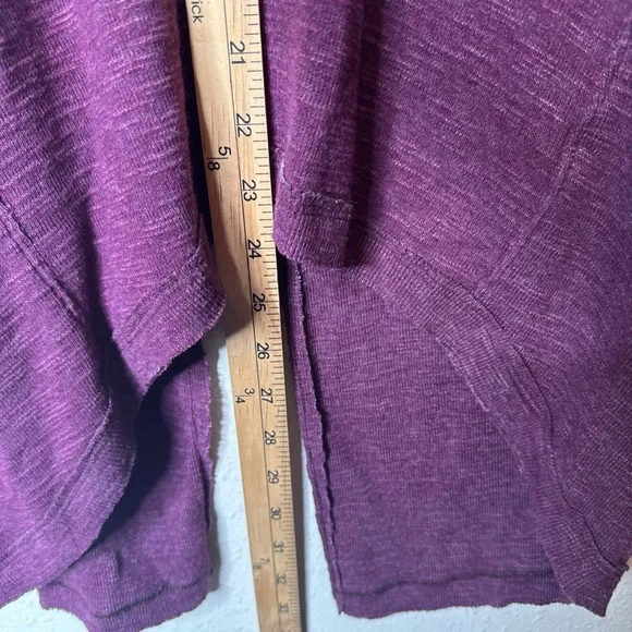 Free People We the Free Split Back Funnel Neck Top Plum Purple Knit Size s - Picture 9 of 12